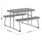 Emma and Oliver Aryka Kid's Easy Fold Waterproof, Stain and Impact Resistant Plastic Picnic Table with Benches and Steel Tube Frame